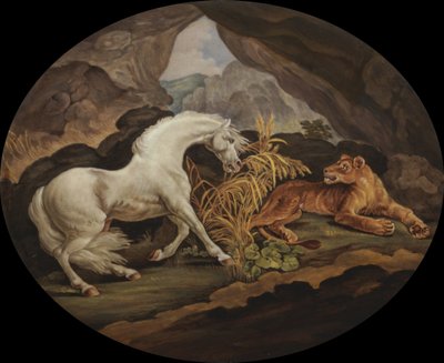 A Horse Frightened by a Lioness by Unbekannt Unbekannt